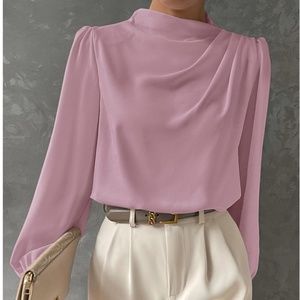 Beautiful light pink blouse with shoulder details NWT